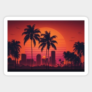 Synthwave Miami Magnet